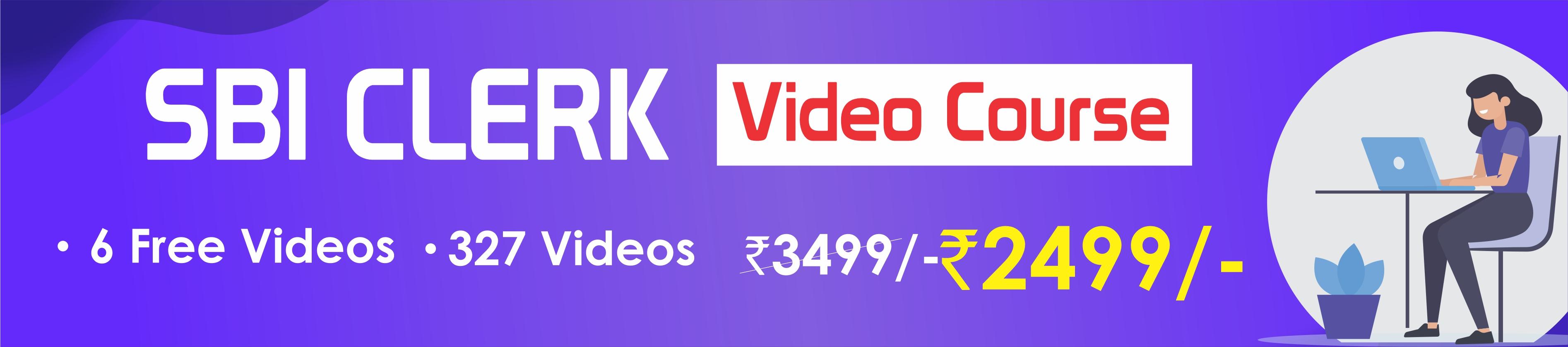 SBI CLERK VIDEO COURSE